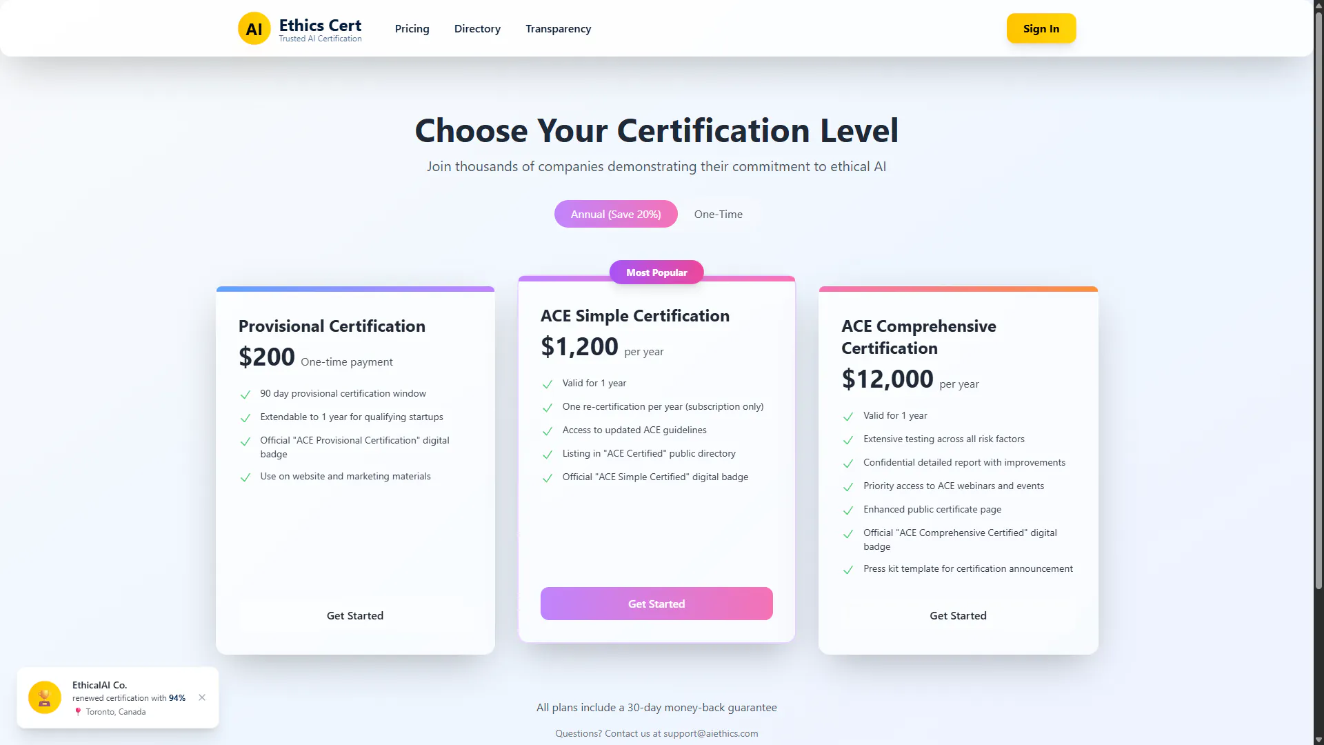 AI Ethics Certification Platform — screenshot 4